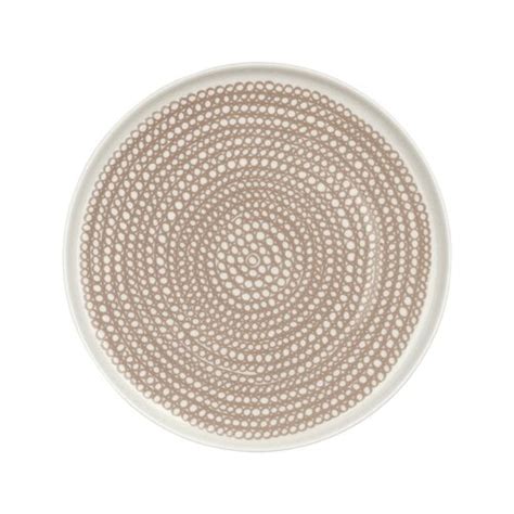 Marimekko Oiva Siirtolapuutarha Plate Cm White Clay Finnish