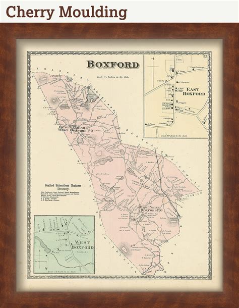 BOXFORD, Massachusetts 1872 Map - Replica or Genuine ORIGINAL