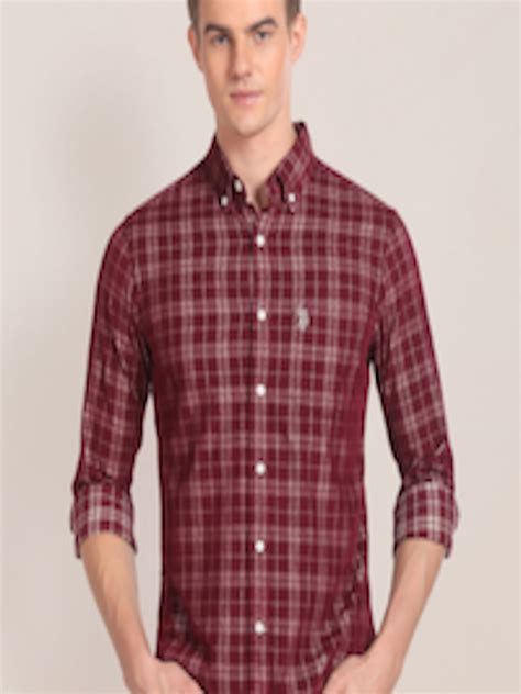 Buy U S Polo Assn Tartan Checks Opaque Pure Cotton Casual Shirt