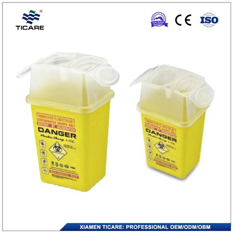 Clinical Yellow Medical Sharps Syringe Diabetic Needle Biohazard Bin