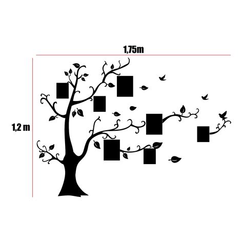 Adesivo Decorativo Árvore Genealógica Para Fotos da Familia Porta