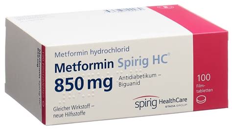 METFORMINE Spirig HC Filmtabl 850 Mg Blist 100 Stk Online Bestellen