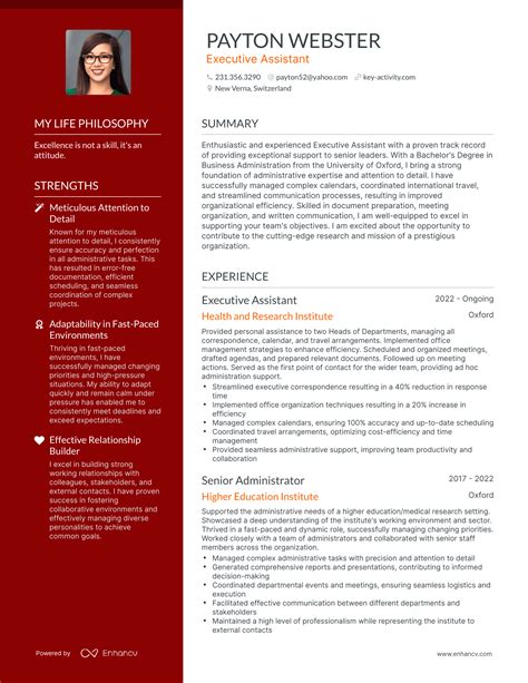 Executive Assistant Resume Examples 2024 Examples Elga Nickie