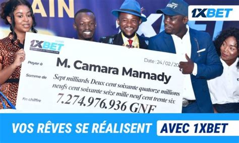 1xBet a payé plus de 836 000 à un joueur africain Journal de Bangui