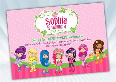 Strawberry Invitation Th Birthday Birthday Parties Strawberry