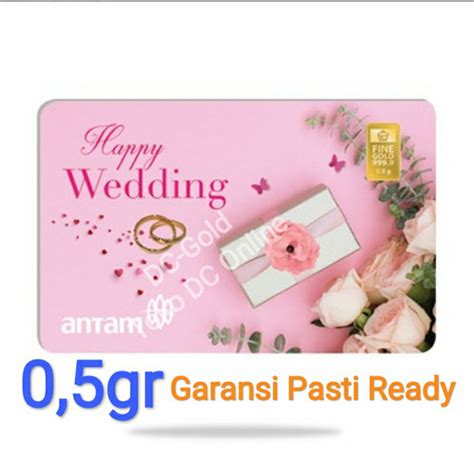 Jual LM Emas Antam 0 5 Gram Happy Wedding Gift Series Jakarta Barat