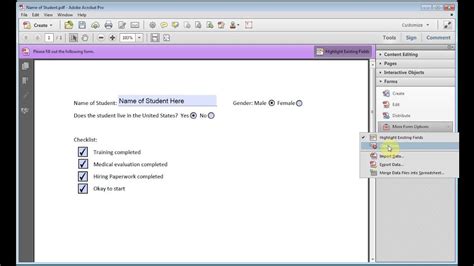 Adobe Acrobat How To Clear All Data From Pdf Form Including Radial