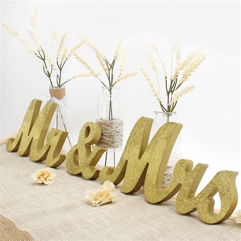 Amazon Inches Mr And Mrs Sign For Wedding Table Wooden Letter