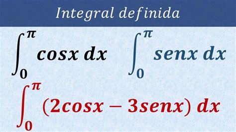 Integral Definida Pi Coseno X Seno X Cosx Senx Dx Integrales