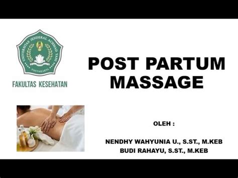 Post Partum Massage Youtube