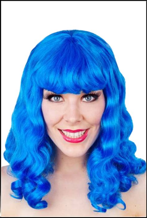 Katie Perry Blue Popstar Wig