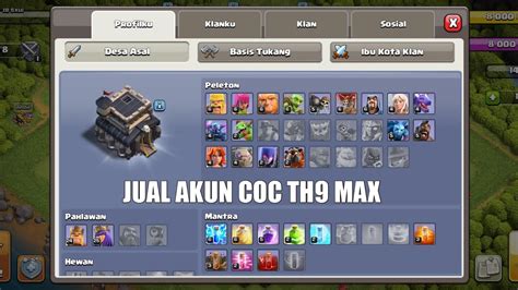 Jual Akun Coc Th Max Youtube