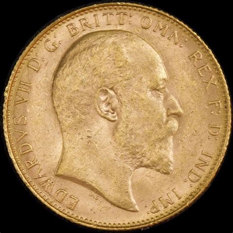 1908 Perth Edward Vii Sovereign About Unc Sterling And Currency