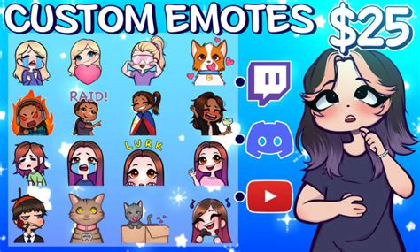 Create Custom Twitch Emotes Sub Badges Or Stickers By Strasmatic Fiverr