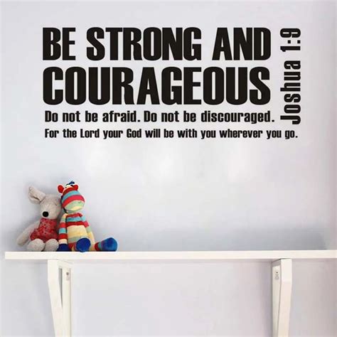 Be Strong And Courageous Joshua Bible Scripture Poster Wall Sticker