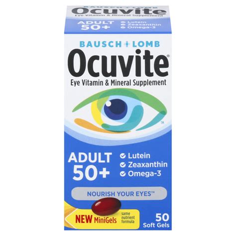 Save On Bausch Lomb Ocuvite Adult 50 Eye Vitamin And Mineral Supplement Soft Gels Order Online