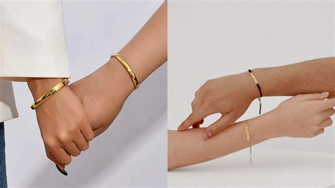 Gold Bracelet For Couples His And Hers Matching