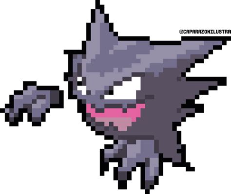 Haunter pixel art by caparazonilustra on DeviantArt