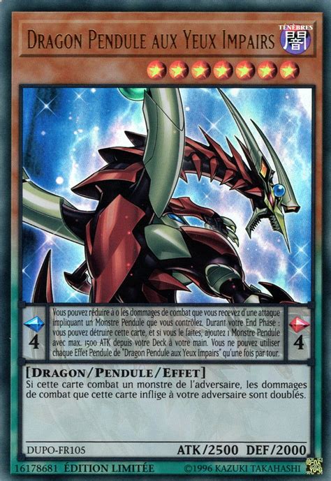 Dupo Fr Dragon Pendule Aux Yeux Impairs Yu Gi Oh