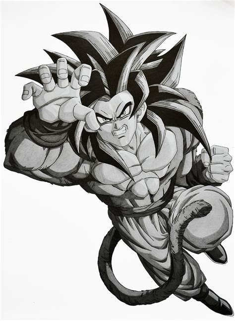 Goku Super Saiyan 4 Drawing