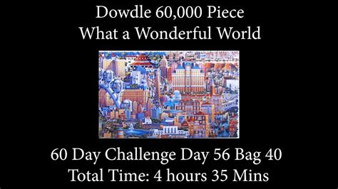 60,000 Piece Challenge What a Wonderful World Jigsaw Puzzle Time Lapse ...