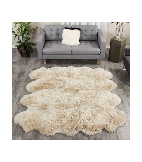 Stone Extra Large Sheepskin Rug Octo 7x6 Ft Sheepskin Town