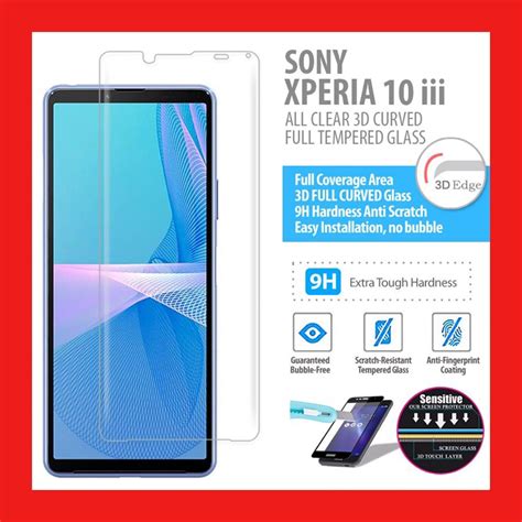 Jual Sony Xperia 10 III ALL CLEAR 3D Curved Full Tempered Glass