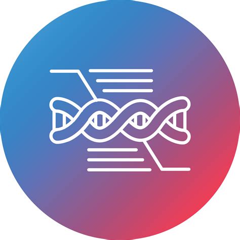 Functional Genomics Line Gradient Circle Background Icon 16831269