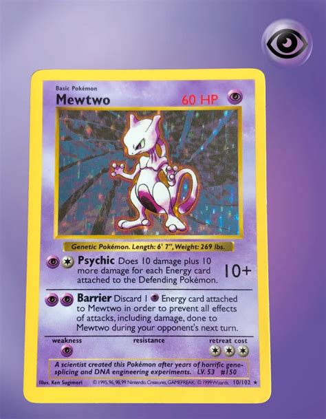 Mewtwo Base Set Shadowless Tcg Coleccionistas