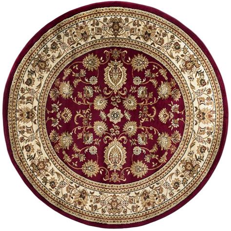 Tayse Rugs Sensation Red 5 Ft Traditional Round Area Rug Sns4720 6rnd