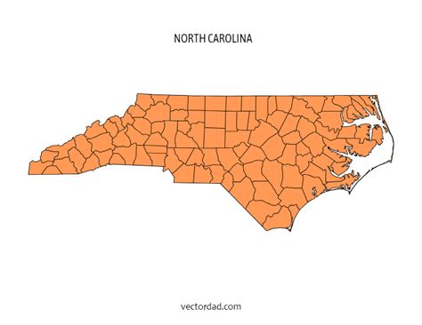 North Carolina County Map Editable And Printable State County Maps