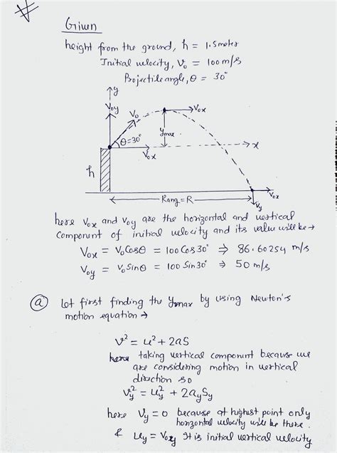 Projectile Motion Equations Initial Velocity