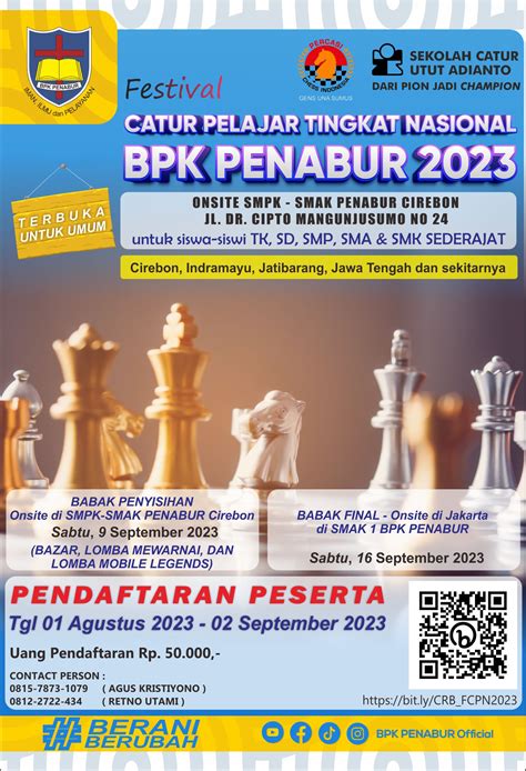 FESTIVAL CATUR PELAJAR TINGKAT NASIONAL BPK PENABUR 2023