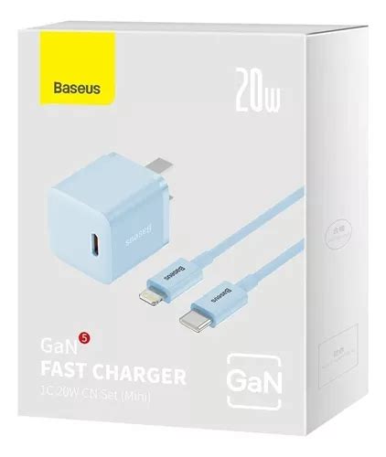 Cargador Pared Baseus 20w Carga Rapida Usb C Quick Charger Cuotas Sin Interés