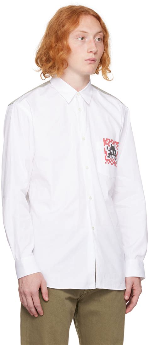 Comme Des Garçons Shirt White Invader Edition Shirt Comme Des Garcons Shirt