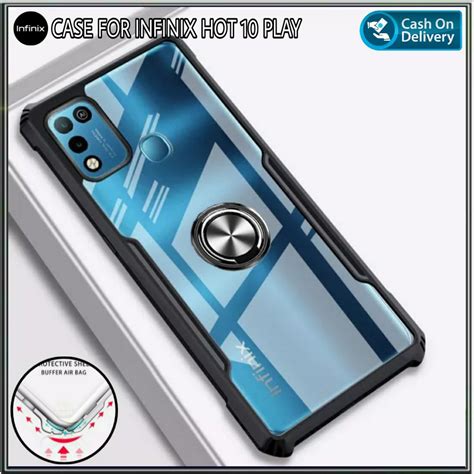 Jual Case Infinix Hot Play Hard Soft Fusion Armor Shockprooft Tpu Hd Trasnparan Acrylic