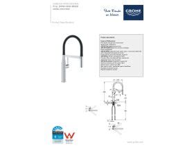 Grohe Essence Professional Pull Down Sink Mixer Tap Chrome Black