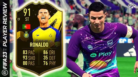 91 IF CRISTIANO RONALDO PLAYER REVIEW FIFA 23 ULTIMATE TEAM TOTW