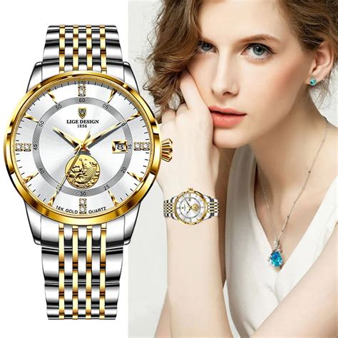 Lige Watch For Women Luxury Brand Fashion Ladies Elegant Wristwatch Casual Female Clock