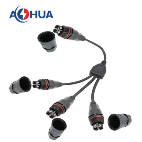 Ahua Y Type Garden Lighting Male Female Waterproof 2 Pin LED Connector