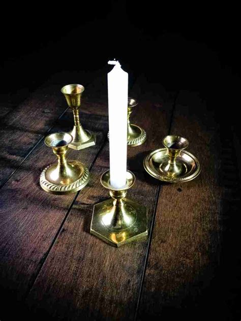 Altar Candle Mini Holder Vintage 4in | TheWitchery.Ca