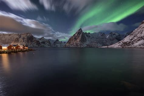 Lofoten Aurora Boreal Fotomurales Por Andreas Stridsberg