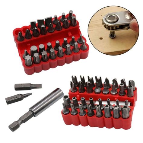 D5jky Quick Release 33pcs Woodworking Tools Extension Rod Drill Bit