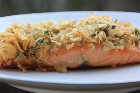 Everyday Sisters Potato Chip Crusted Salmon