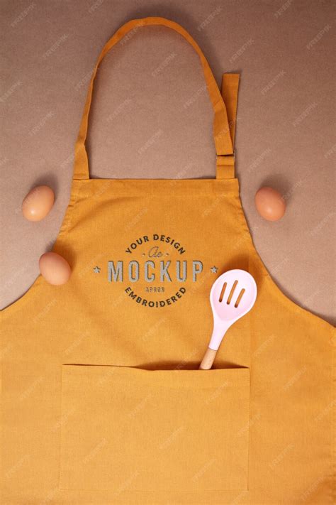 Premium Psd Embroidered Apron Mockup Design