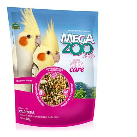 Ração Megazoo Mix Sementes Para Calopsitas 350g no Shoptime