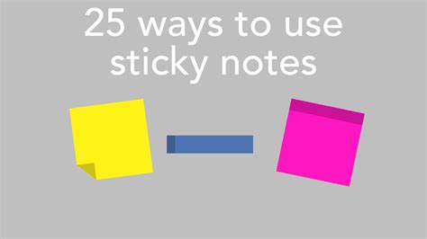 25 Ways To Use Sticky Notes Youtube