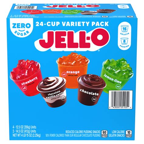 Costco Jell O Fruit Flavored Gelatin Plus Chocolate And Vanilla Swirls Pudding Variety Pack Same