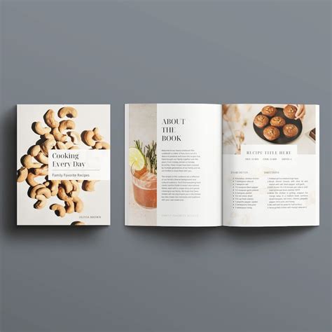 Cookbook Template Editable Recipe Book Template Printable Recipe