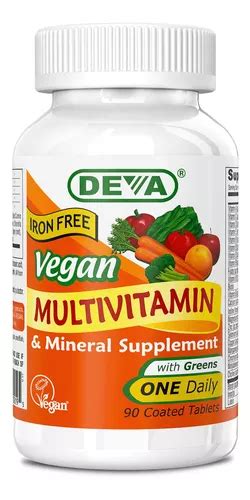 Deva Suplemento Vegano Multivitamnico Y Mineral Sin Hierro Env O Gratis